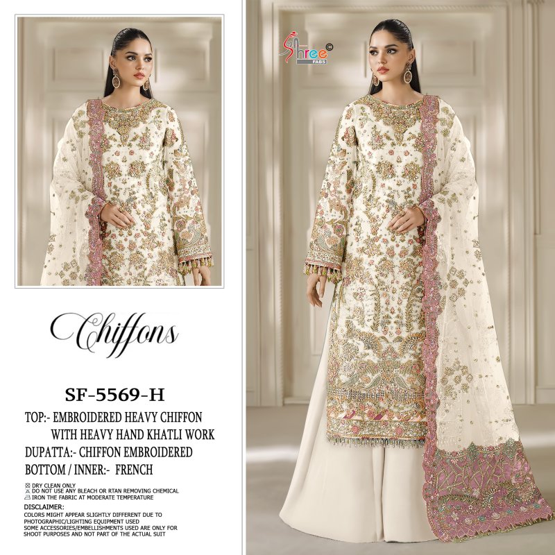Sf 5569 E To H By Shree Chiffon Pakistani Salwar Suits 